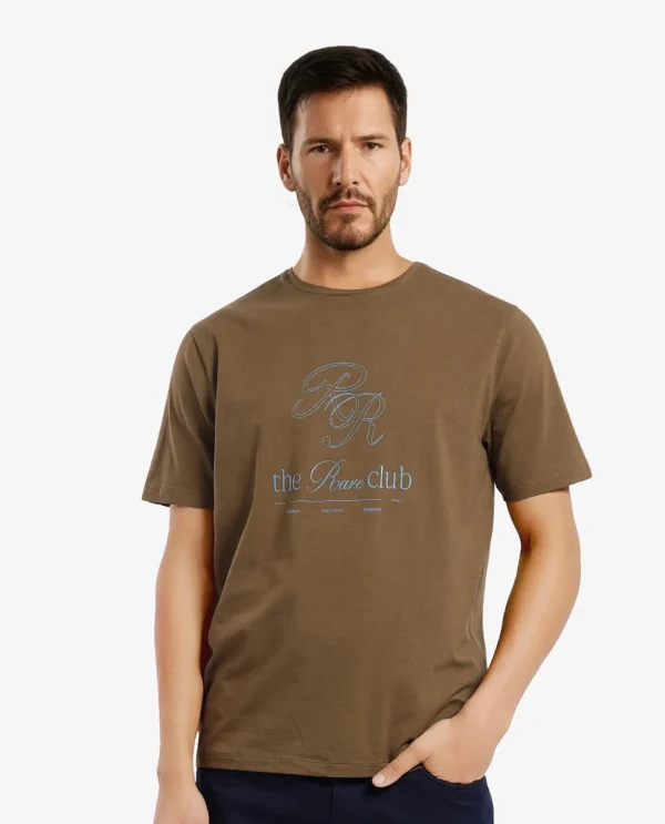 Rare Rabbit VIN - DARK GREENREGULAR FIT T-SHIRT